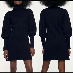 Black turtle neck Zara dress